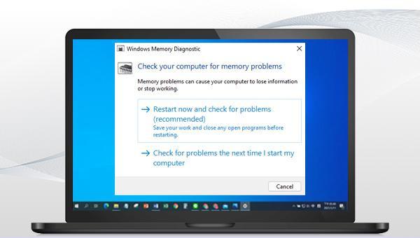 Windows memory diagnostic tool stuck and unresponsive