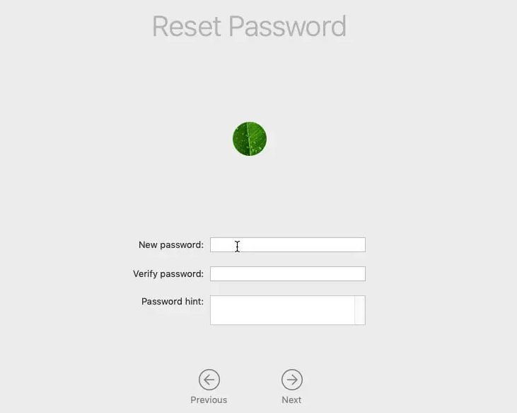 MacOS Reset Password