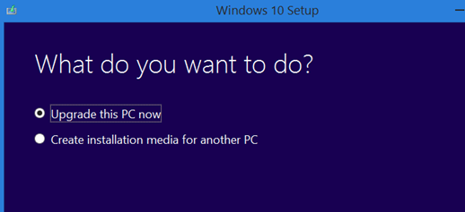 Create installation media for another PC.