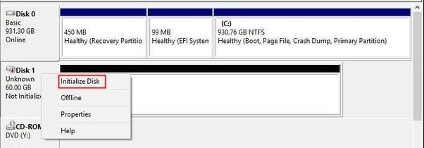 no partition on extrenal hard disk