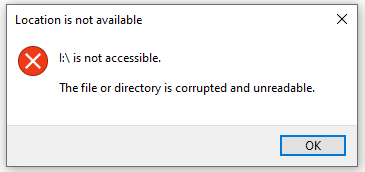 partition is not accessable