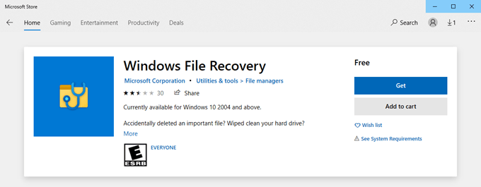 Microsoft's Windows File Recovery Work