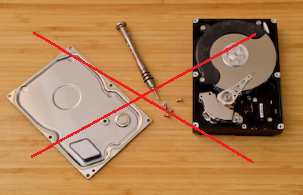 do not open your hard drive