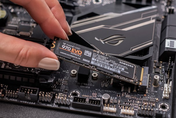 Connect the new NVMe SSD to your computer