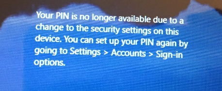 PIN is no longer available