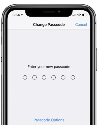 create a passcode on iPhone