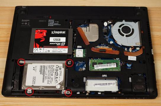  replacing the SSD with a new HDD