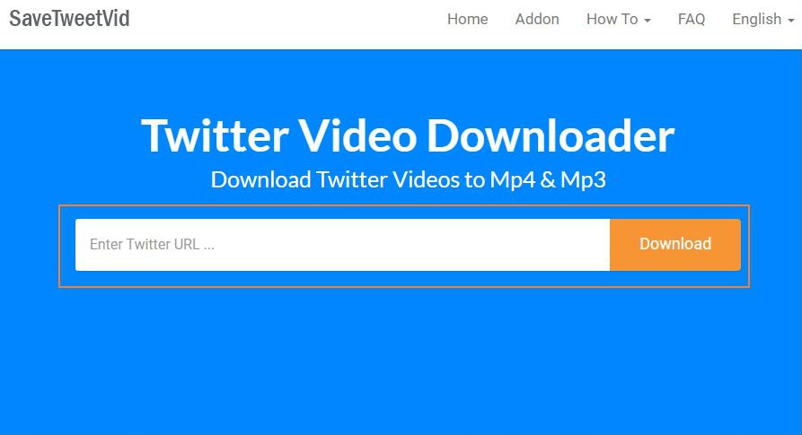 Paste URL into SaveTweetVid