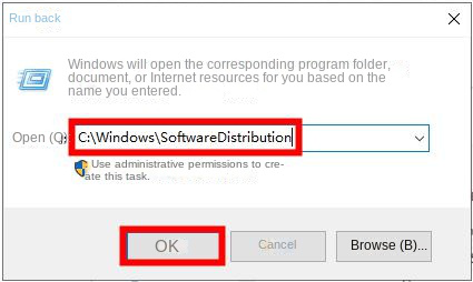 Run C:WindowsSoftwareDistribution