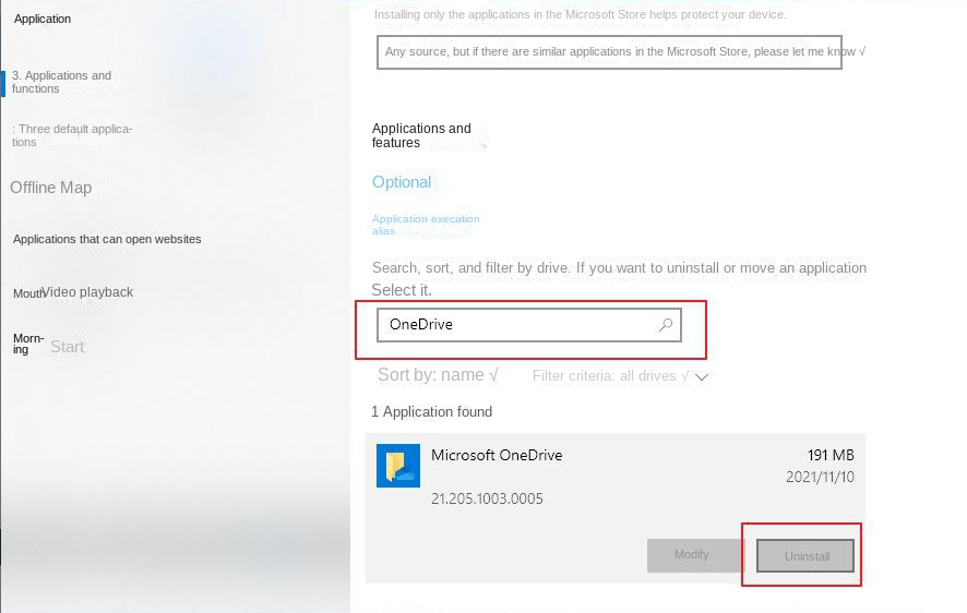 Find and uninstall Microsoft OneDrive