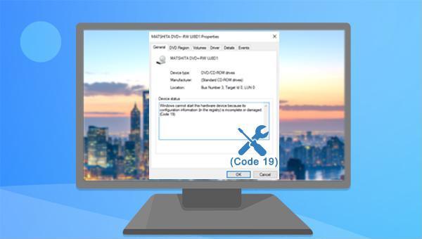 windows cannot start this hardware device code 19