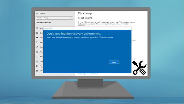 could not find recovery environment