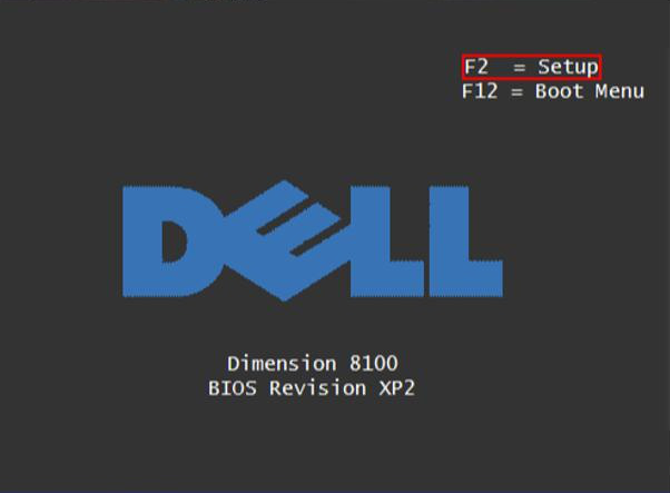 Shortcut key for dell boot into BIOS