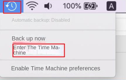 mac access time machine