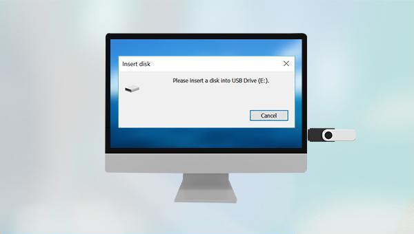 please insert a disk into USB drive