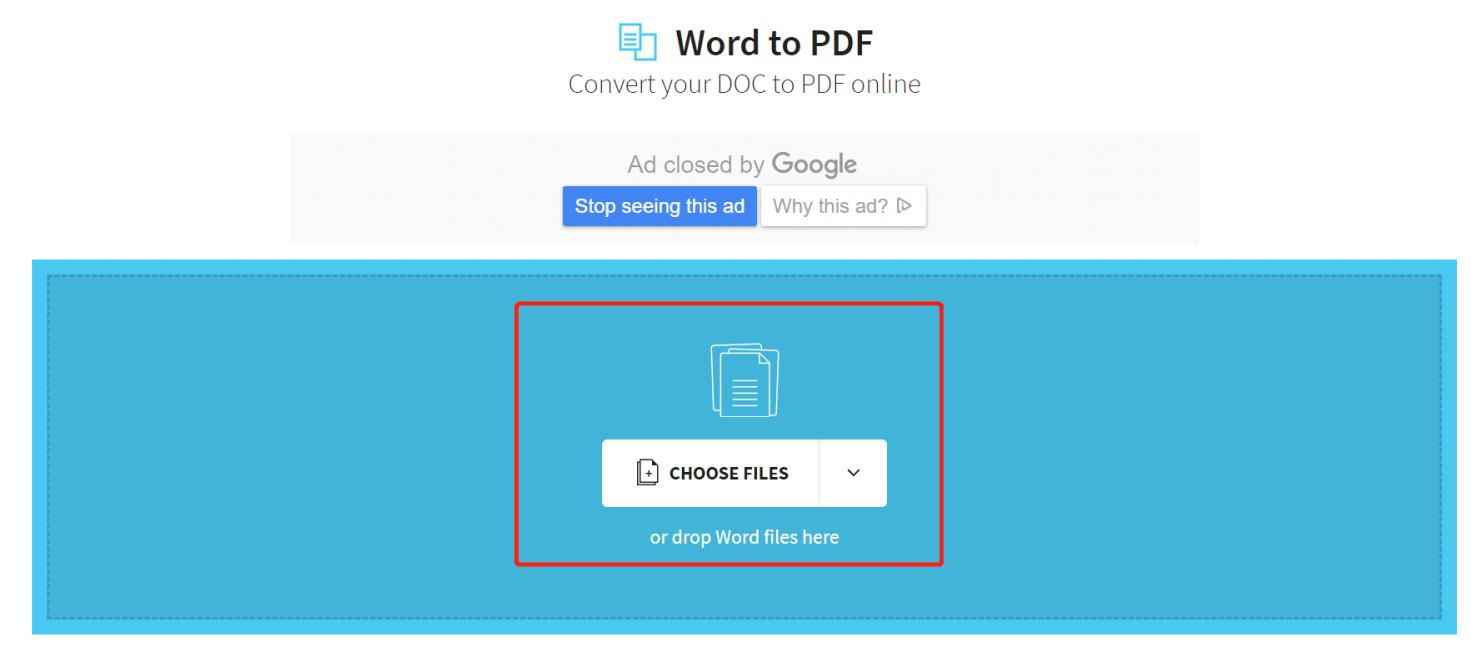 Online WORDTOPDF format