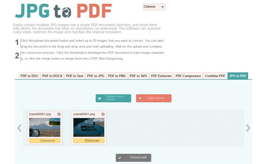 Merge online images into PDF