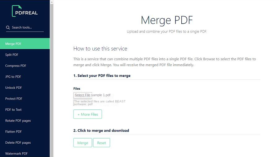 PDFreal Merge Online
