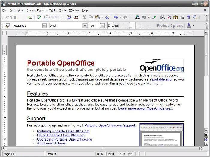 OpenOffice software