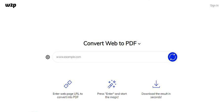 Online web page to PDF