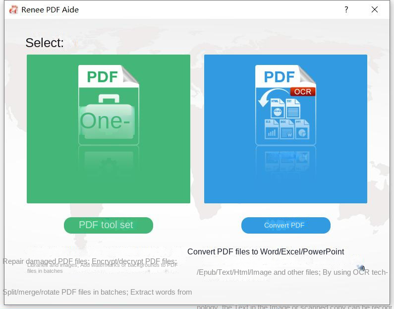 Select Convert PDF