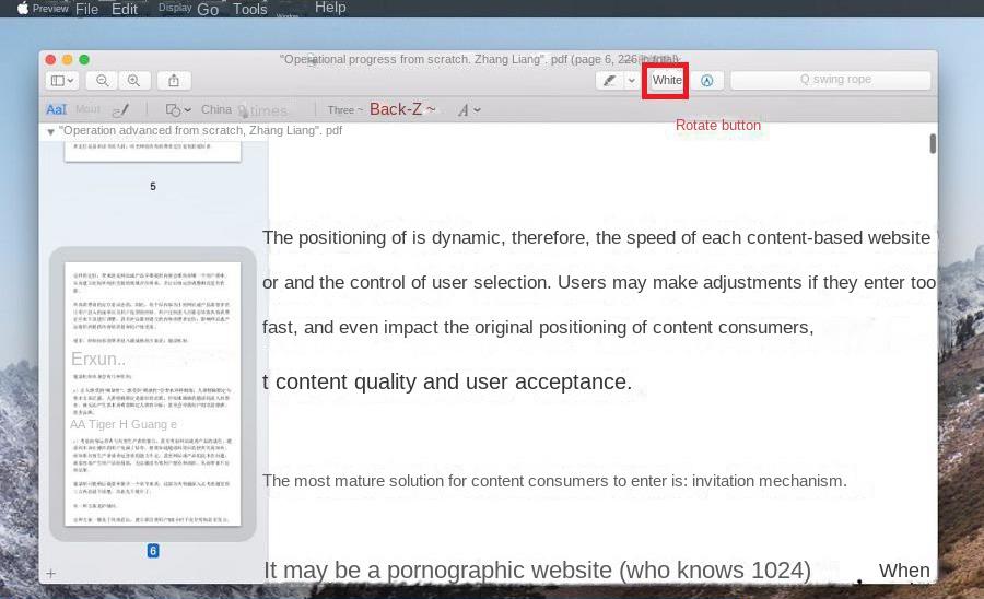 Mac Preview Rotate PDF