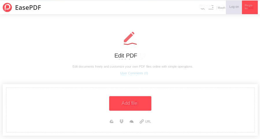 easePDF online editing PDF form