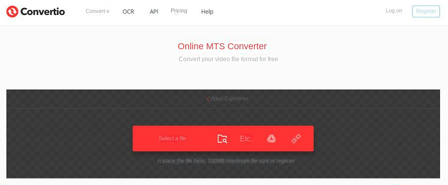Convert mts files online