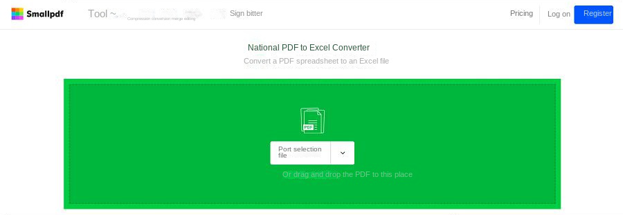 Online PDF to Excel