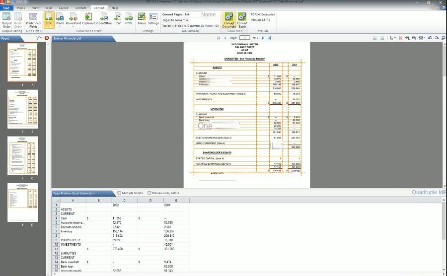 PDF to Excel software