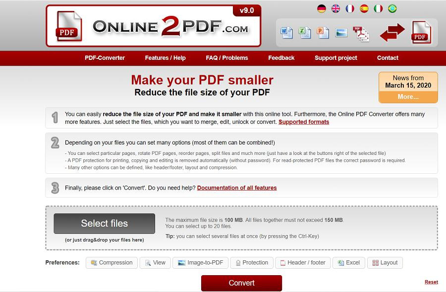 Compress PDF Online