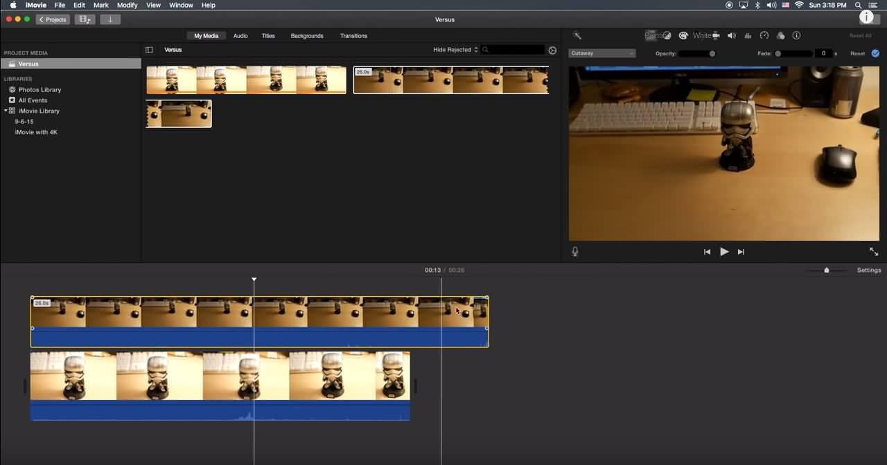 Import video files to iMovie