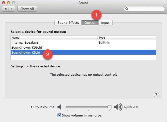 Select Soundflower in System Preferences