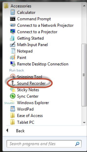 Start the computer recording function