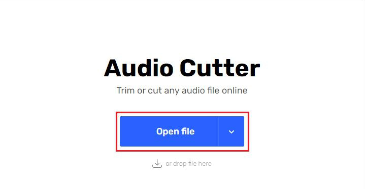 Upload files on Online MP3 Cutter