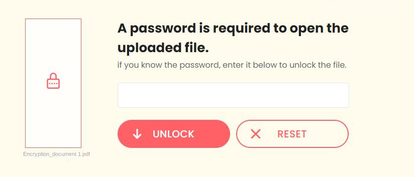 Remove PDF Password Online