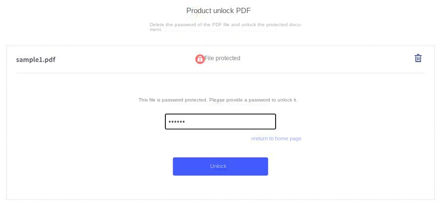 Online PDF Unlock Tool
