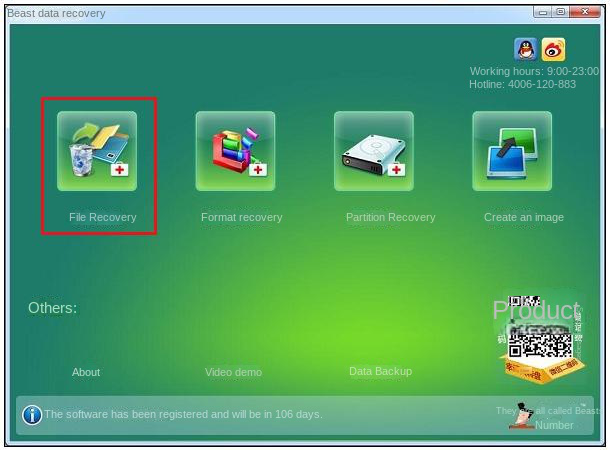 Select file recovery options