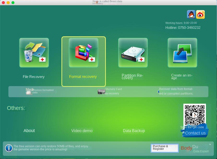 Mac version choose formatted recovery option