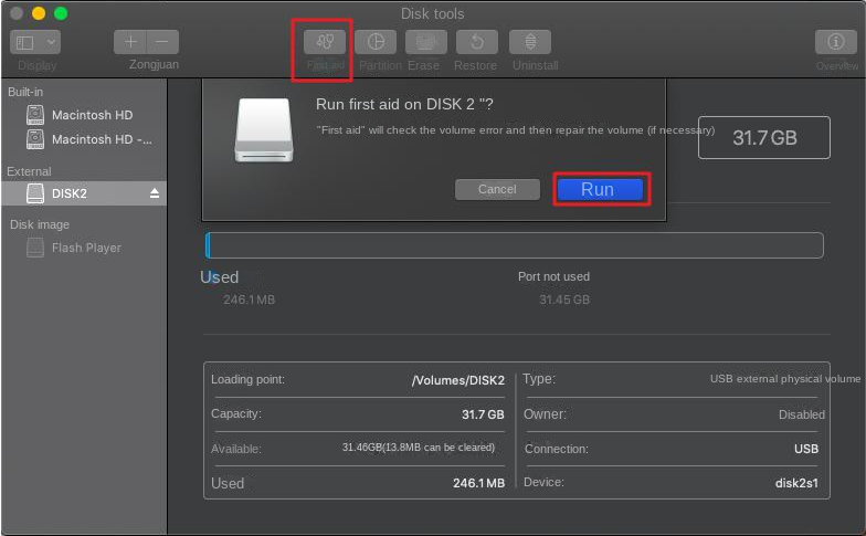 Mac Disk Utility First Aid Function