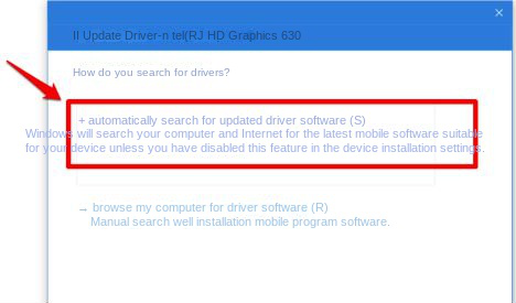 Automatically search for updated drivers
