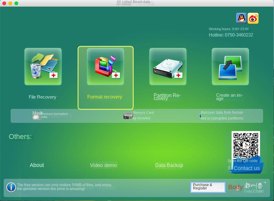 Mac version choose formatted recovery option