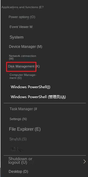 Select Disk Management