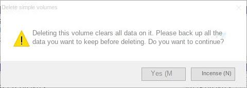 delete volume clear data