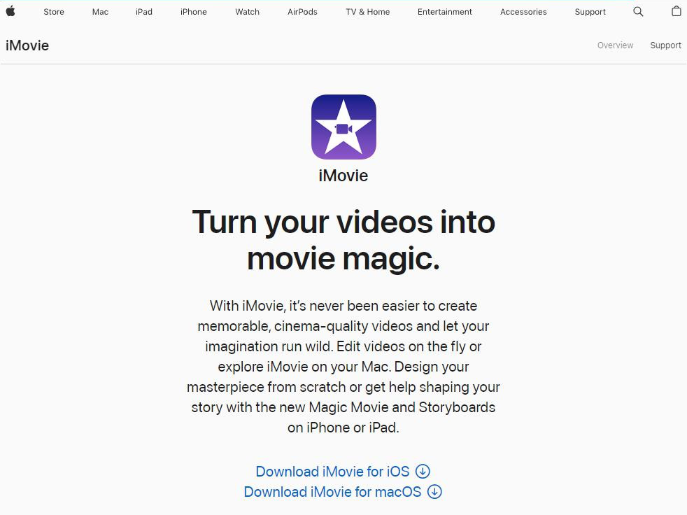 imovie official website