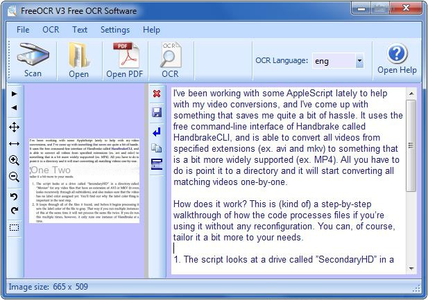 Free OCR software