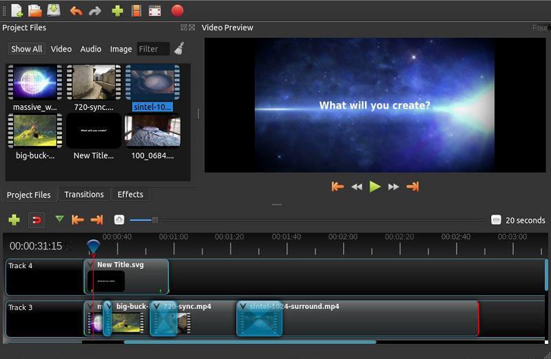 openshot video editing software