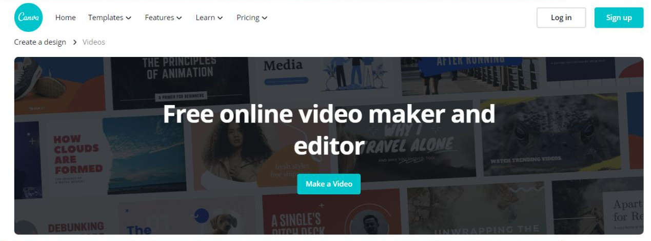 CANVA online video editing tool