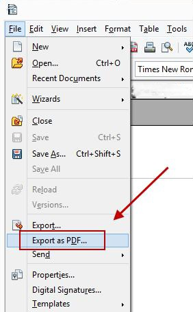 Convert OpenOffice to PDF