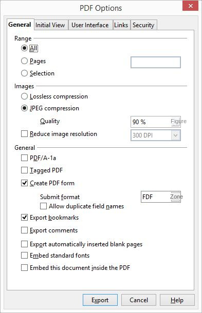 OpenOffice Convert PDF